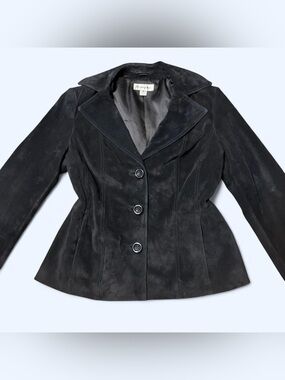 Goth Black Leather Blazer Top by Preston & York!